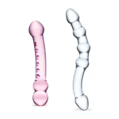 Glas Dubbel Plezier Glazen Dildo Set