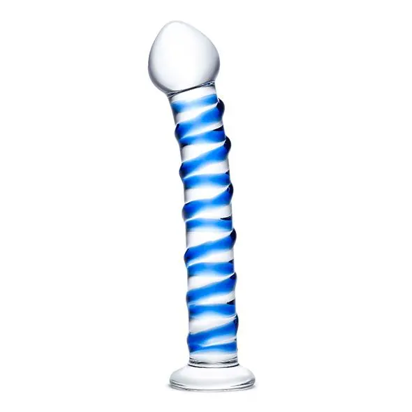 Glas Blue Spiral Glazen Dildo 1 Glas Blue Spiral Glazen Dildo
