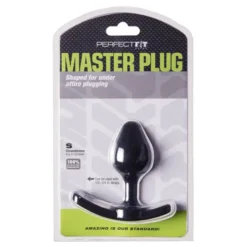 Perfect Fit Strap On Butt Plug Small Zwart -Vibrators winkel E25875 1
