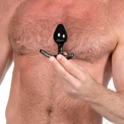 Perfect Fit Strap On Butt Plug Small Zwart -Vibrators winkel E25875 4