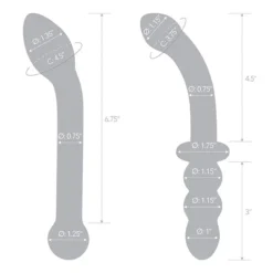 Glas G-Spot Pleasure Glazen Dildo Set -Vibrators winkel E31625 6