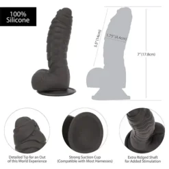 Addiction Ben Dildo Zwart 18 Cm -Vibrators winkel E31756 4