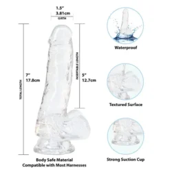 Addiction Crystal Transparante Dildo 18 Cm -Vibrators winkel E31764 3