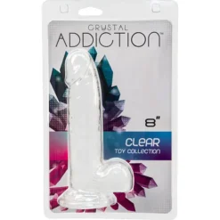 Addiction Crystal Transparante Dildo 20 Cm -Vibrators winkel E31765 4