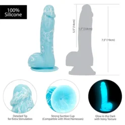 Addiction Luke Dildo Glow In The Dark 19 Cm -Vibrators winkel E31771 4