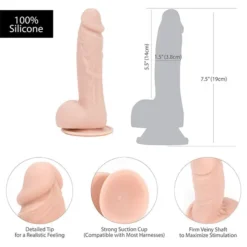 Addiction Mark Realistische Dildo Beige 19 Cm -Vibrators winkel E31772 4