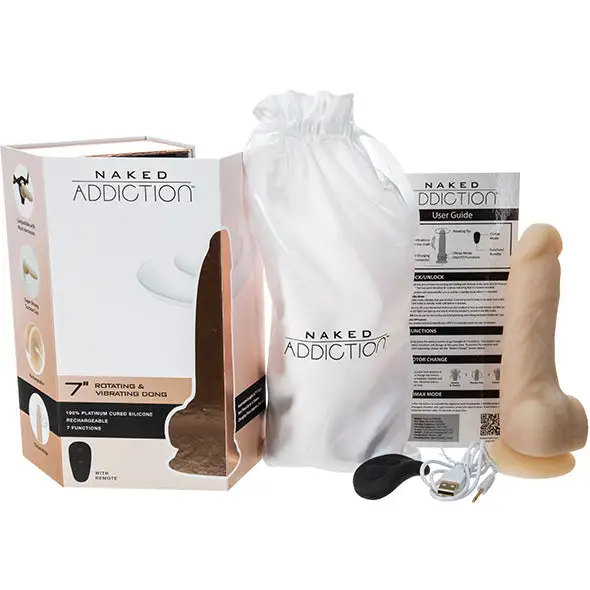 Naked Addiction Roterende & Vibrerende Vibrator Met Afstandsbediening Vanille 19 Cm 8 Naked Addiction Roterende & Vibrerende Vibrator Met Afstandsbediening Vanille 19 Cm - Afbeelding 8