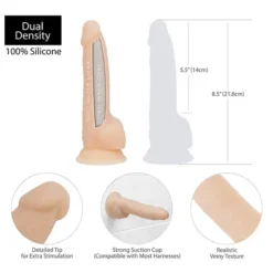 Naked Addiction Realistische Dildo Dubbele Dichtheid Vanille 20 Cm -Vibrators winkel E31781 3