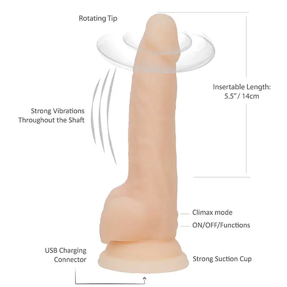 Naked Addiction Roterende & Vibrerende Vibrator Vanille 20 Cm 3 Naked Addiction Roterende & Vibrerende Vibrator Vanille 20 Cm - Afbeelding 3
