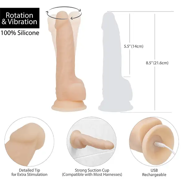 Naked Addiction Roterende & Vibrerende Vibrator Vanille 20 Cm 9 Naked Addiction Roterende & Vibrerende Vibrator Vanille 20 Cm - Afbeelding 9