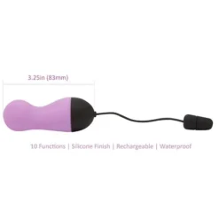 PowerBullet Vibrerend Ei Met Afstandsbediening 10 Standen Paars -Vibrators winkel E31798 5