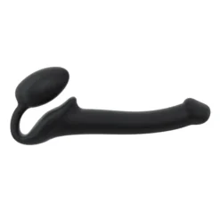 Strap-On-Me Realistische Buigzame Voorbinddildo Zwart -Vibrators winkel E32156