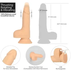 Naked Addiction Thrusting Dong Met Afstandsbediening 16,5 Cm Vanilla -Vibrators winkel E33747 5