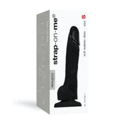 Strap-On-Me Soft Realistische Dildo Zwart -Vibrators winkel E33790 2