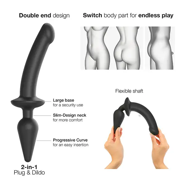 Strap-On-Me Switch Dubbele Dildo Dino 4 Strap-On-Me Switch Dubbele Dildo Dino - Afbeelding 4