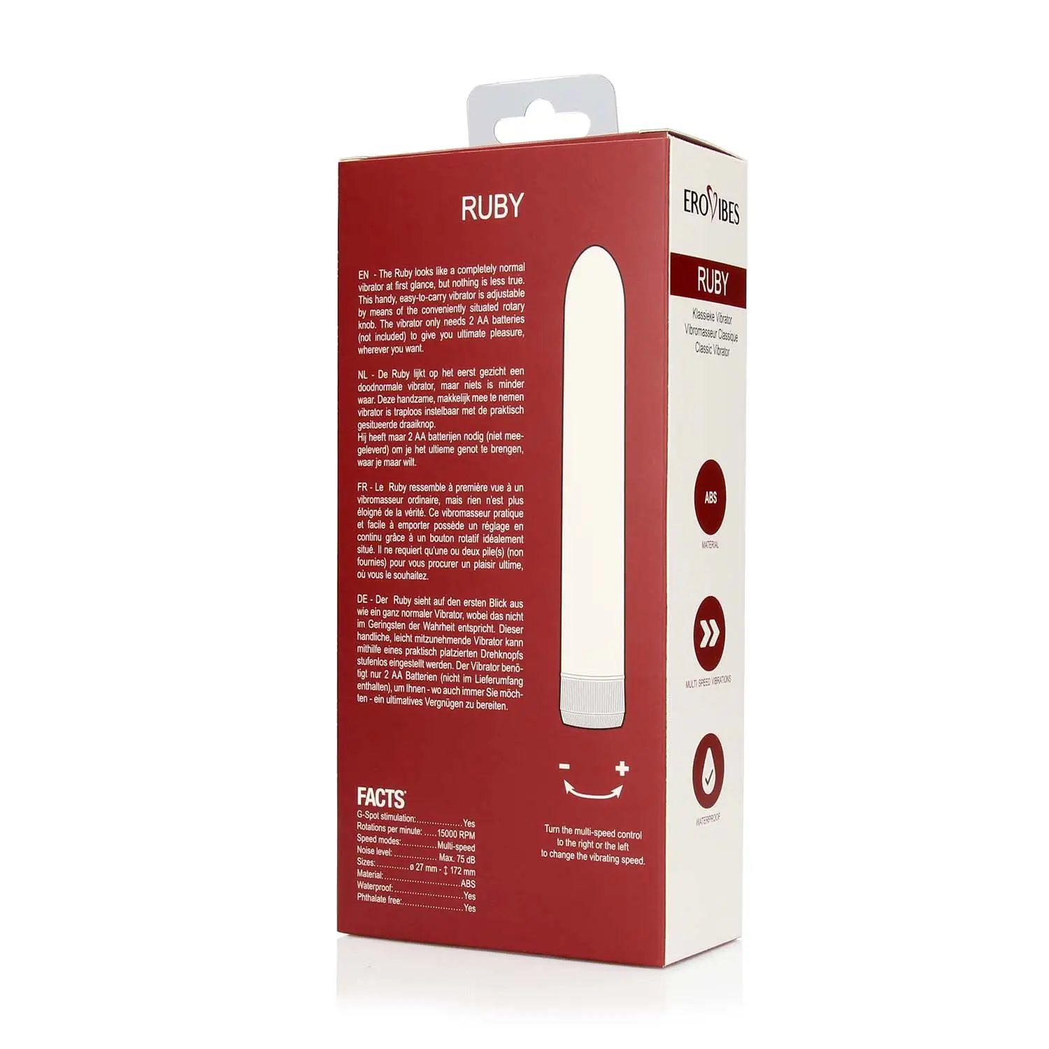 Erovibes Ruby Klassieke Vibrator 17 Cm 8 Erovibes Ruby Klassieke Vibrator 17 Cm - Afbeelding 8