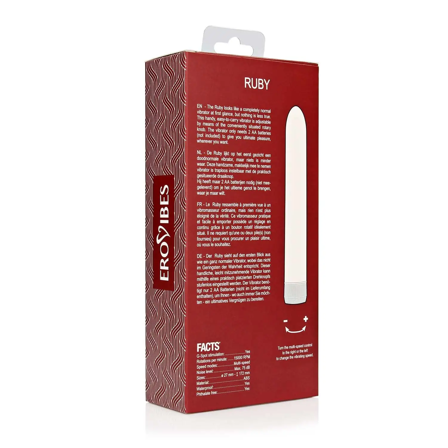 Erovibes Ruby Klassieke Vibrator 17 Cm 10 Erovibes Ruby Klassieke Vibrator 17 Cm - Afbeelding 10