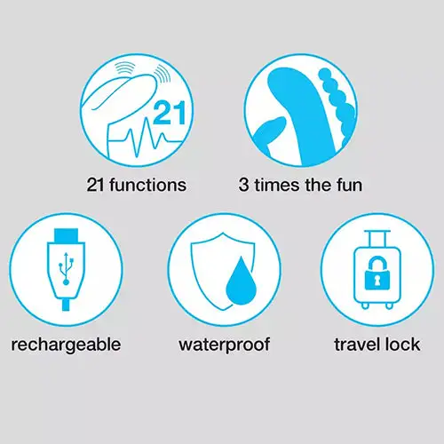 Happy Rabbit Triple Curve Rabbit Vibrator 24,2 Cm 5 Happy Rabbit Triple Curve Rabbit Vibrator 24,2 Cm - Afbeelding 5