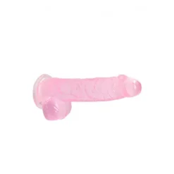 RealRock Realistische Dildo Met Ballen Roos 15 Cm -Vibrators winkel REA090PNK