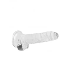RealRock Realistische Dildo Met Ballen Transparant 18 Cm -Vibrators winkel REA091TRA1