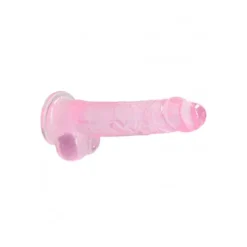 RealRock Realistische Dildo Met Ballen Roos 20 Cm -Vibrators winkel REA092PNK