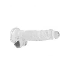 RealRock Realistische Dildo Met Ballen Transparant 20 Cm -Vibrators winkel REA092TRA