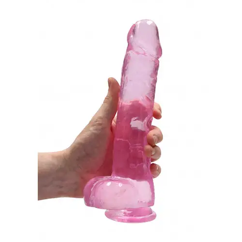 RealRock Realistische Dildo Met Ballen Roos 23 Cm 2 RealRock Realistische Dildo Met Ballen Roos 23 Cm - Afbeelding 2