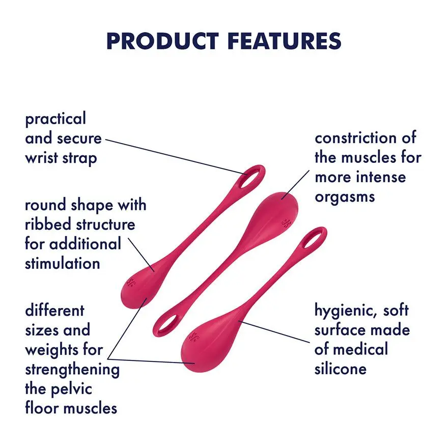Satisfyer Yoni Power 1 Geishaballen Training Set 2 Satisfyer Yoni Power 1 Geishaballen Training Set - Afbeelding 2