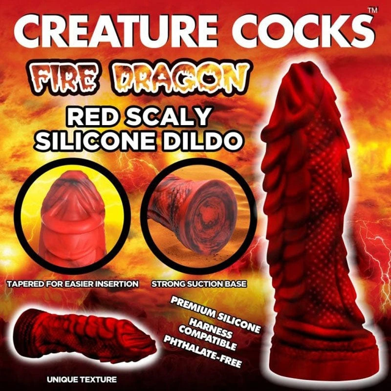 XR Brands Creature Cocks Fire Dragon Dildo 21 Cm 4 XR Brands Creature Cocks Fire Dragon Dildo 21 Cm - Afbeelding 4