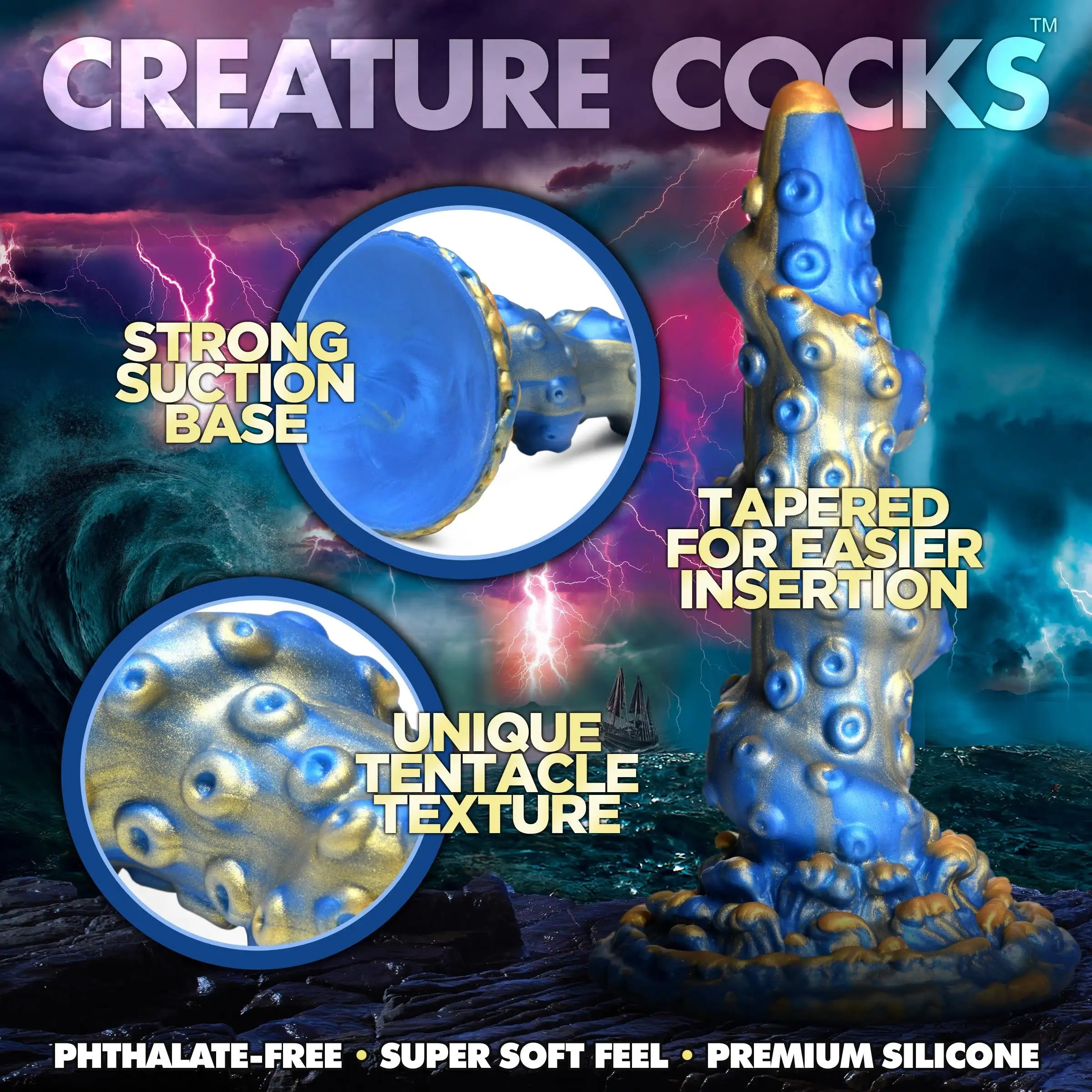 XR Brands Creature Cocks Kraken Dildo 21 Cm 4 XR Brands Creature Cocks Kraken Dildo 21 Cm - Afbeelding 4