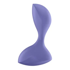 Satisfyer Sweet Seal Vibrerende Buttplug -Vibrators winkel satisfyer sweet seal purple analplug package side view