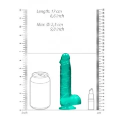 RealRock Realistische Dildo Met Ballen Turquoise 15 Cm -Vibrators winkel timthumb 1a33e42a 9030 4c23 9065 ac1790341d6c