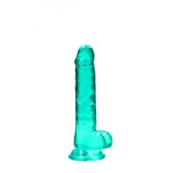 RealRock Realistische Dildo Met Ballen Turquoise 19 Cm