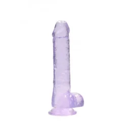 RealRock Realistische Dildo Met Ballen Paars 20 Cm